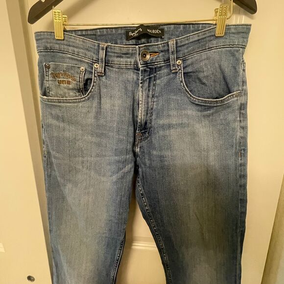 Pepe Jeans Holborne Men's Blue Mid Rise Straight Fit Denim Jeans Size 32 - Picture 9 of 11